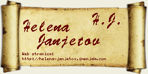 Helena Janjetov vizit kartica